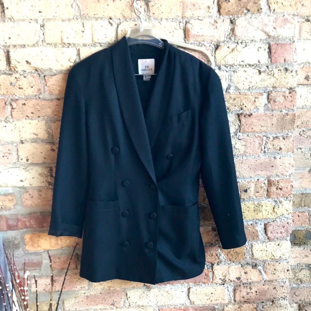 Vintage 90’s En Avance  black skirt suit